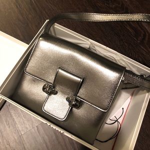 Alexander Mcqueen silver crossbody bag